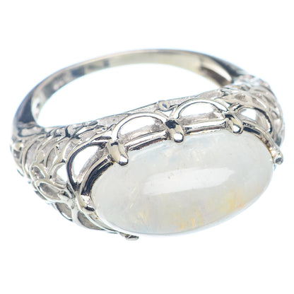 Rainbow Moonstone Rings handcrafted by Ana Silver Co - RING72502