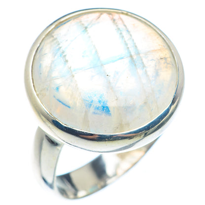 Rainbow Moonstone Rings handcrafted by Ana Silver Co - RING72506