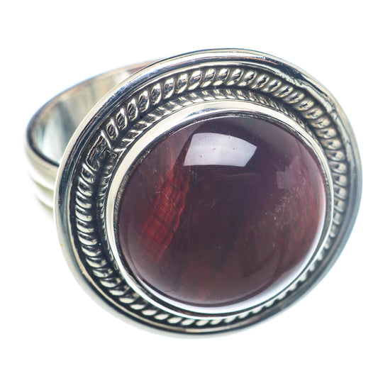 Red Tiger Eye Rings handcrafted by Ana Silver Co - RING72529