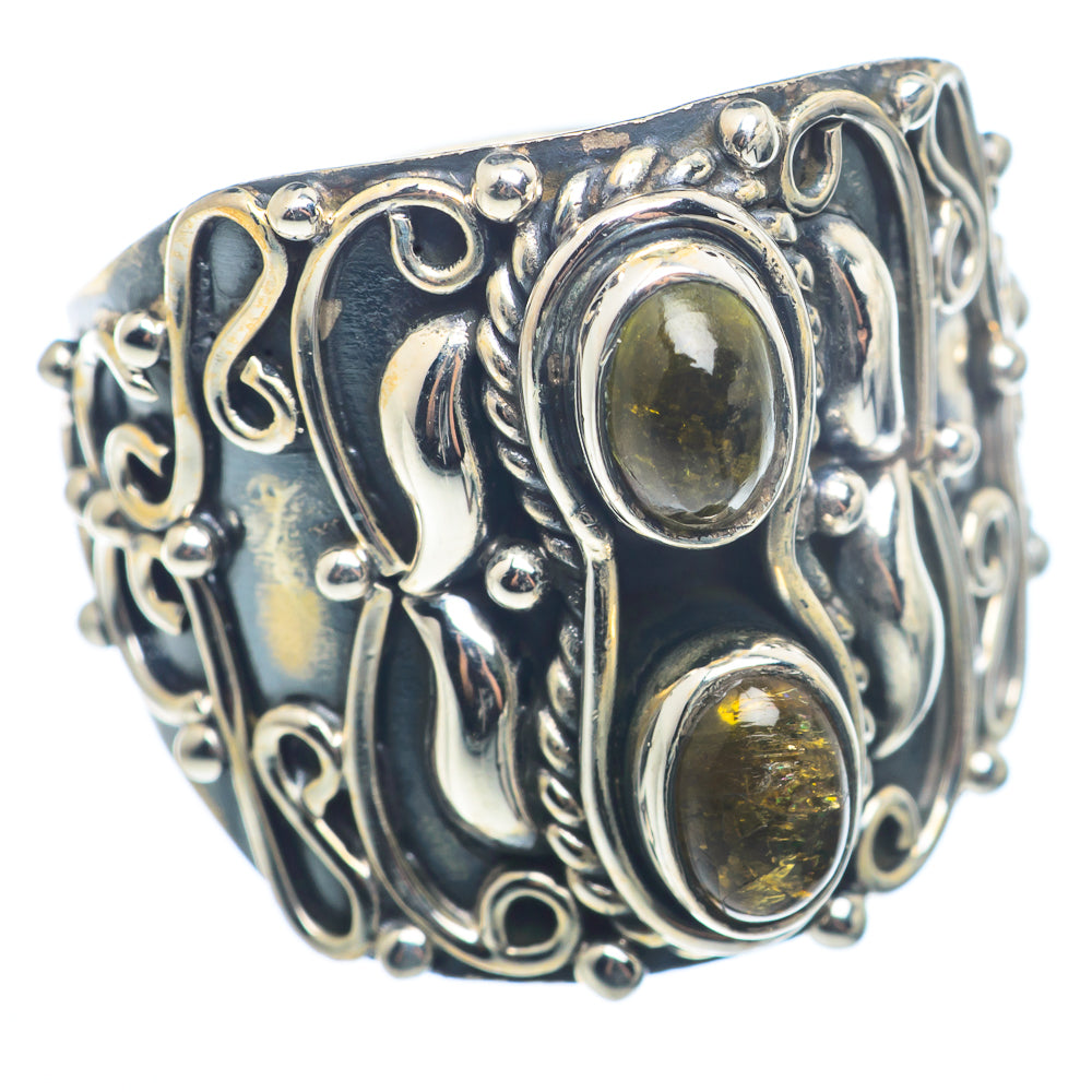 Green Tourmaline Rings handcrafted by Ana Silver Co - RING72530
