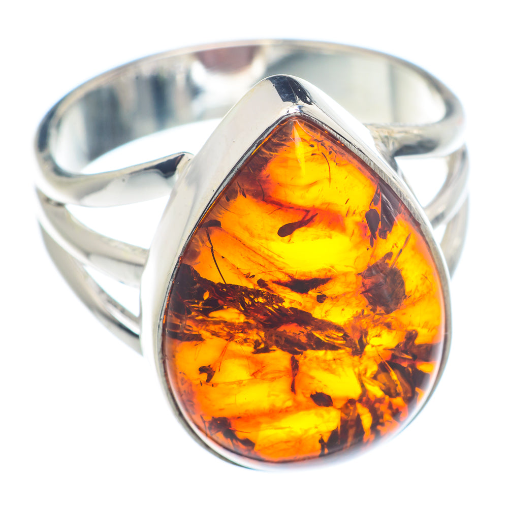 Baltic Amber Rings handcrafted by Ana Silver Co - RING72573