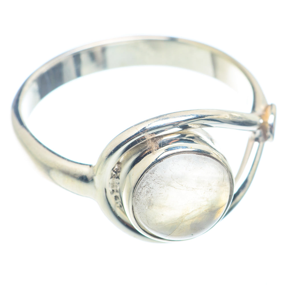 Rainbow Moonstone Rings handcrafted by Ana Silver Co - RING72625