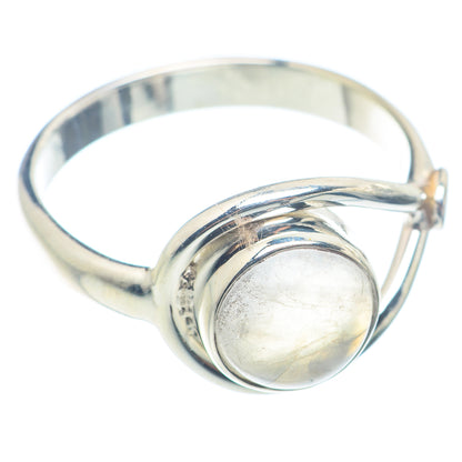 Rainbow Moonstone Rings handcrafted by Ana Silver Co - RING72625