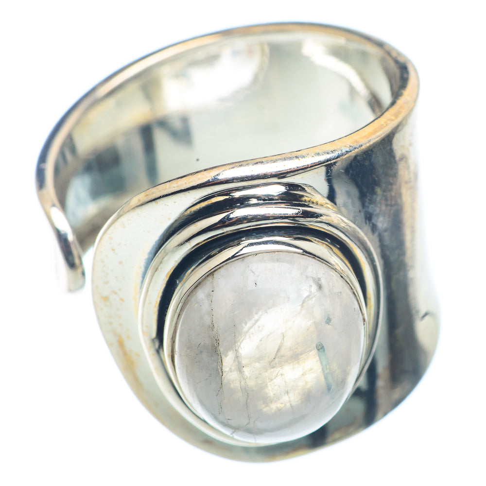 Rainbow Moonstone Rings handcrafted by Ana Silver Co - RING72628