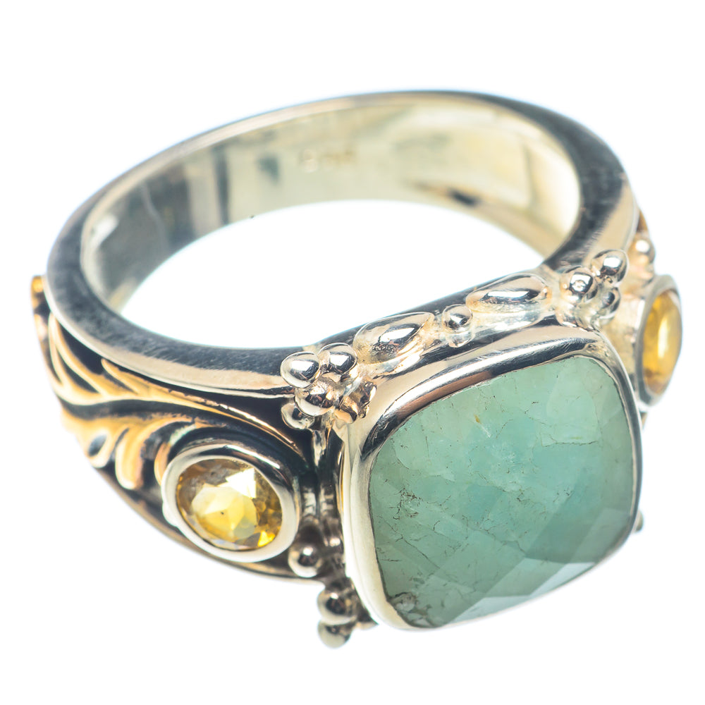 Peruvian Amazonite Rings handcrafted by Ana Silver Co - RING72644