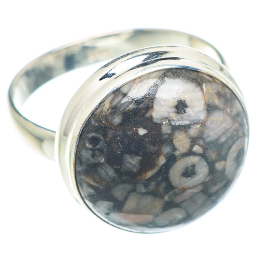 Crinoid Fossil Rings handcrafted by Ana Silver Co - RING72648