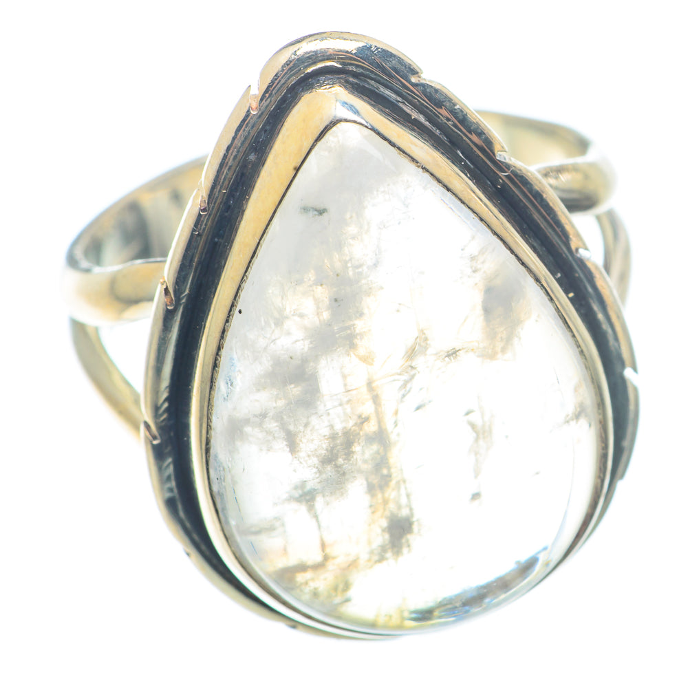 Rainbow Moonstone Rings handcrafted by Ana Silver Co - RING72668