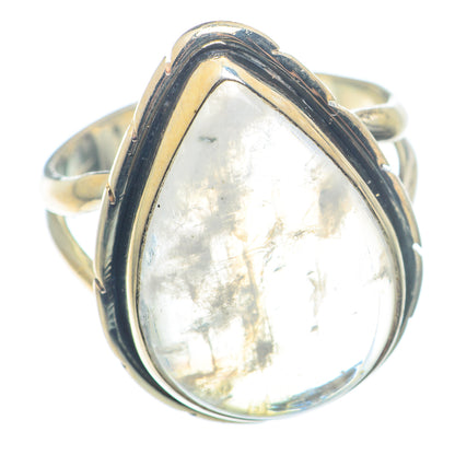 Rainbow Moonstone Rings handcrafted by Ana Silver Co - RING72668