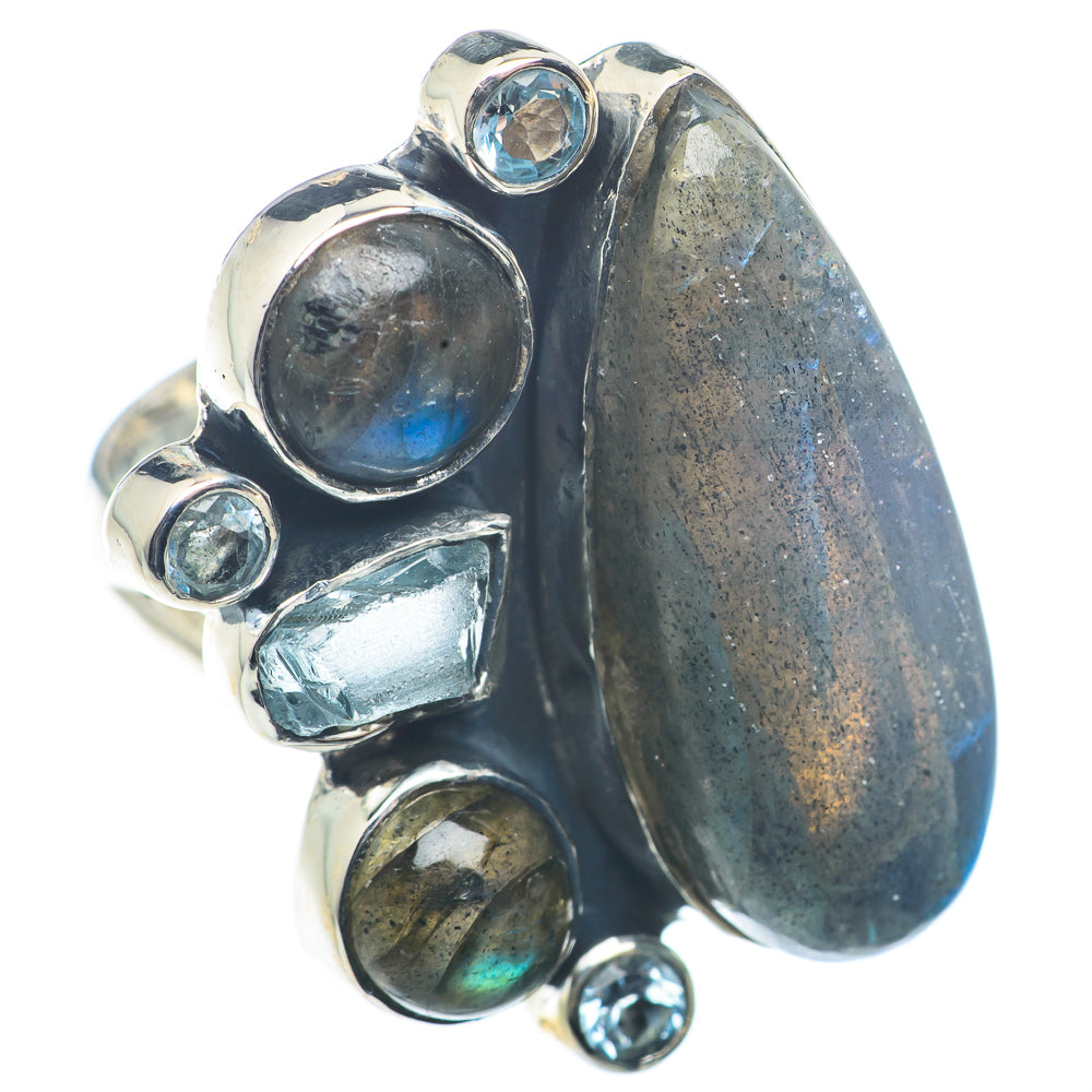 Labradorite Rings handcrafted by Ana Silver Co - RING72716