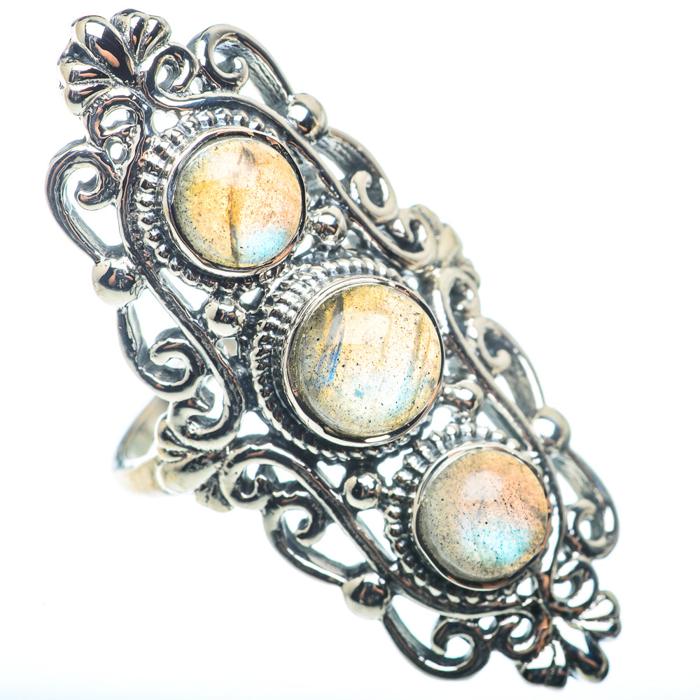 Labradorite Rings handcrafted by Ana Silver Co - RING72723