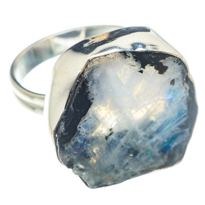 Rainbow Moonstone Rings handcrafted by Ana Silver Co - RING72746