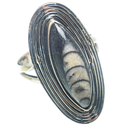 Orthoceras Fossil Rings handcrafted by Ana Silver Co - RING72797
