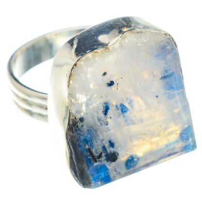 Rainbow Moonstone Rings handcrafted by Ana Silver Co - RING72798