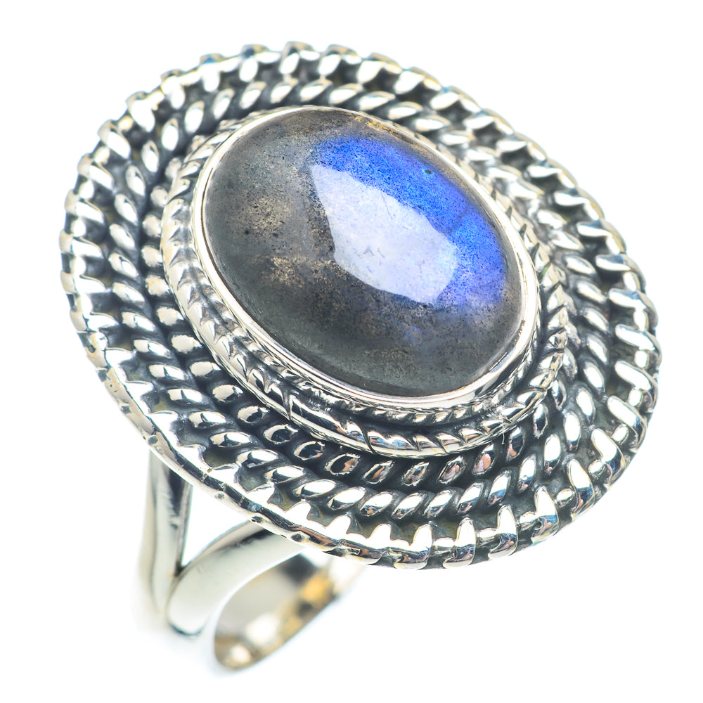 Labradorite Rings handcrafted by Ana Silver Co - RING72803