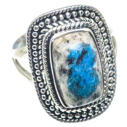 K2 Blue Azurite Rings handcrafted by Ana Silver Co - RING72805