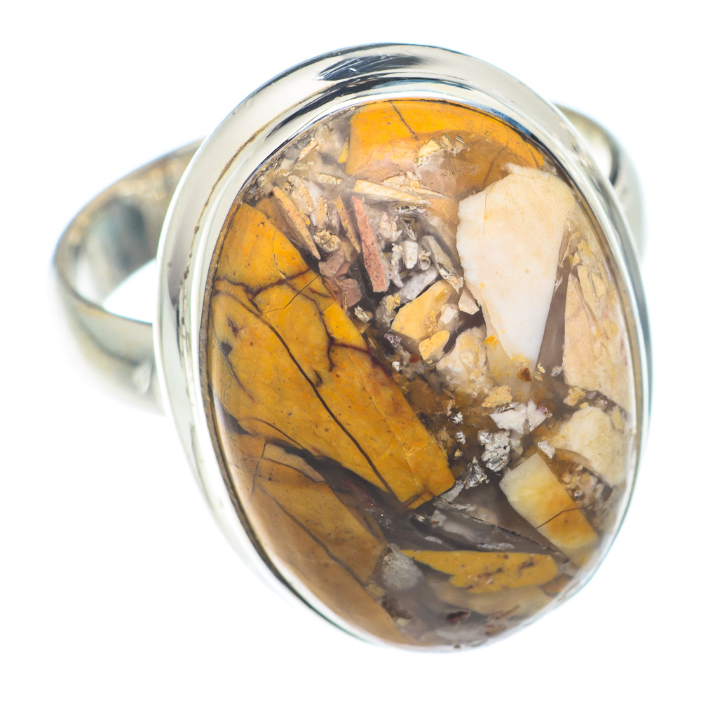 Brecciated Mookaite Rings handcrafted by Ana Silver Co - RING72819