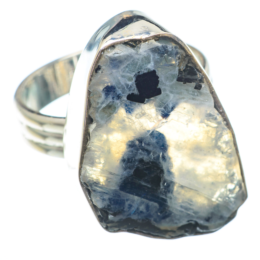Rainbow Moonstone Rings handcrafted by Ana Silver Co - RING72835