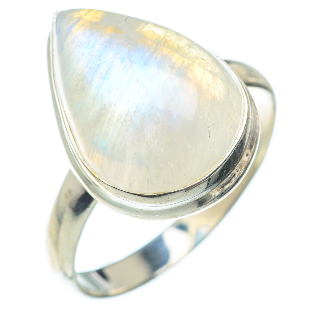 Rainbow Moonstone Rings handcrafted by Ana Silver Co - RING72877