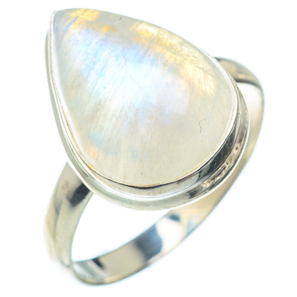 Rainbow Moonstone Rings handcrafted by Ana Silver Co - RING72877