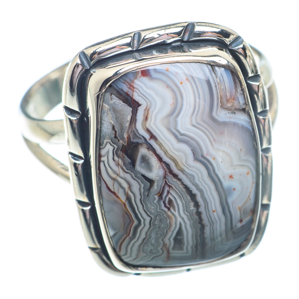 Laguna Lace Agate Rings handcrafted by Ana Silver Co - RING72898