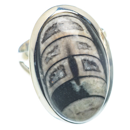 Orthoceras Fossil Rings handcrafted by Ana Silver Co - RING72918