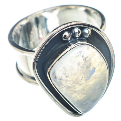 Rainbow Moonstone Rings handcrafted by Ana Silver Co - RING72919