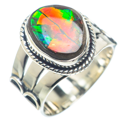 Ammolite Rings handcrafted by Ana Silver Co - RING72925