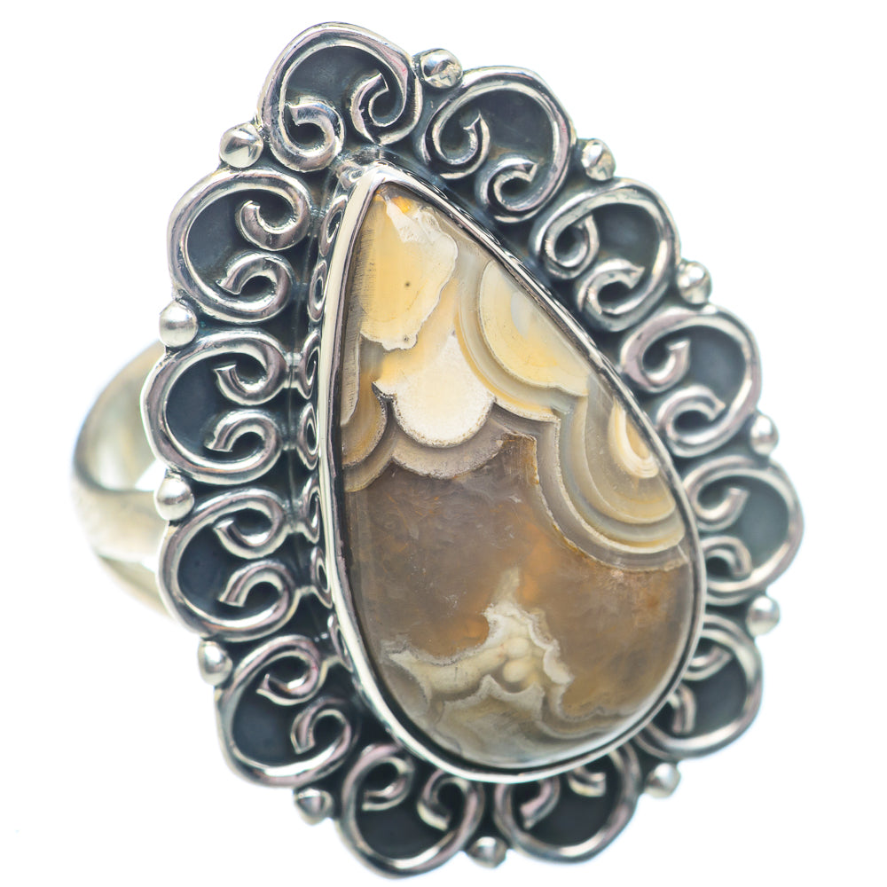 Laguna Lace Agate Rings handcrafted by Ana Silver Co - RING72939 - Photo 2