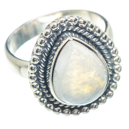 Rainbow Moonstone Rings handcrafted by Ana Silver Co - RING72962