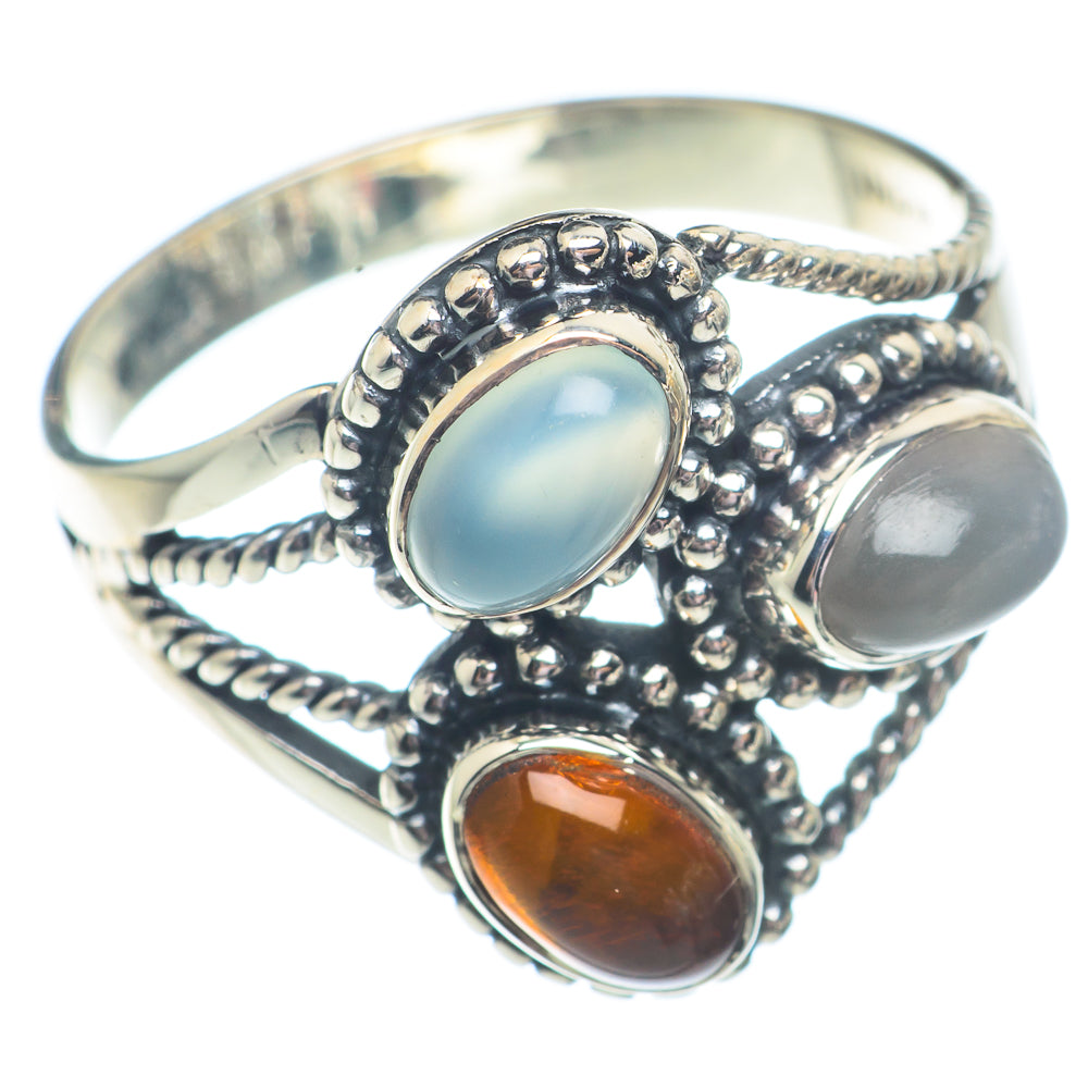 Aqua Chalcedony Rings handcrafted by Ana Silver Co - RING72965