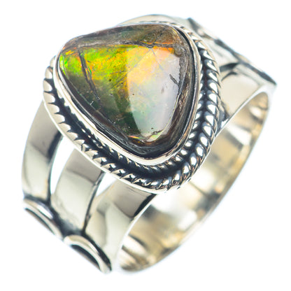 Ammolite Rings handcrafted by Ana Silver Co - RING72966