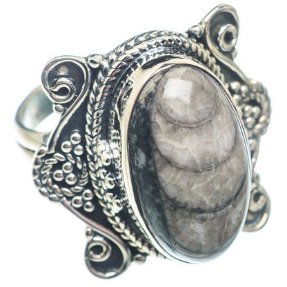 Orthoceras Fossil Rings handcrafted by Ana Silver Co - RING72967