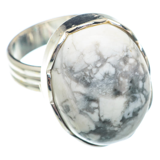 Howlite Rings handcrafted by Ana Silver Co - RING73000