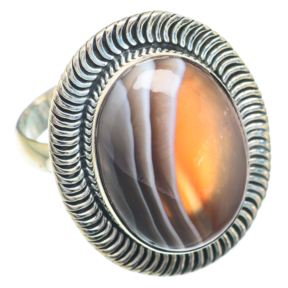 Botswana Agate Rings handcrafted by Ana Silver Co - RING73018