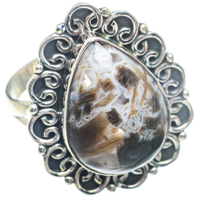 Plume Agate Rings handcrafted by Ana Silver Co - RING73020