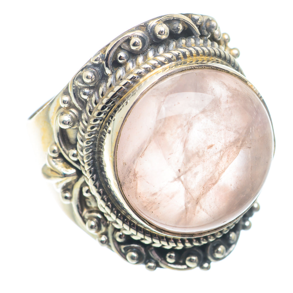 Rose Quartz Rings handcrafted by Ana Silver Co - RING73023
