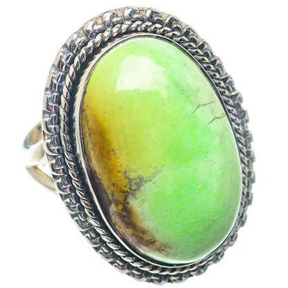Lemon Chrysoprase Rings handcrafted by Ana Silver Co - RING73056