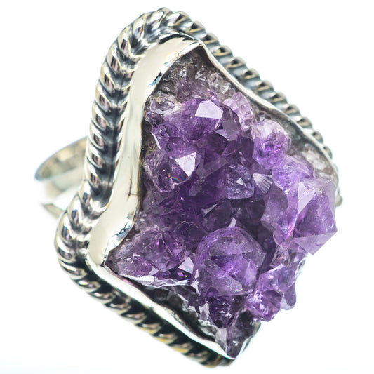 Amethyst Crystal Rings handcrafted by Ana Silver Co - RING73071