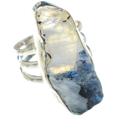 Rainbow Moonstone Rings handcrafted by Ana Silver Co - RING73079