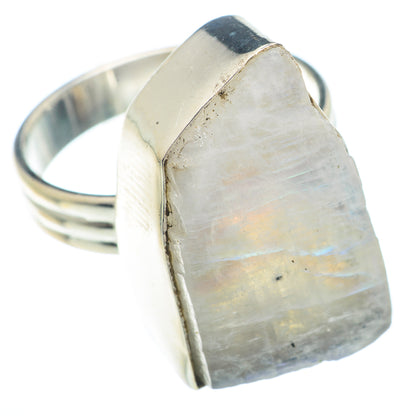 Rainbow Moonstone Rings handcrafted by Ana Silver Co - RING73081