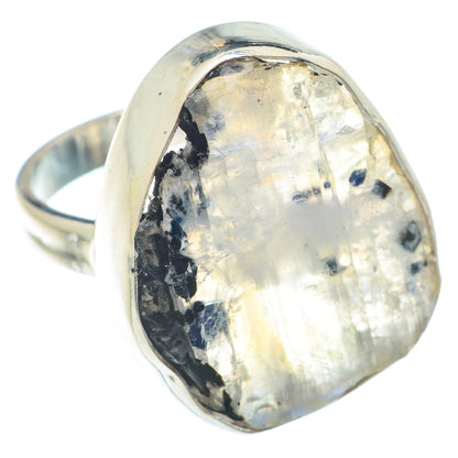 Rainbow Moonstone Rings handcrafted by Ana Silver Co - RING73128