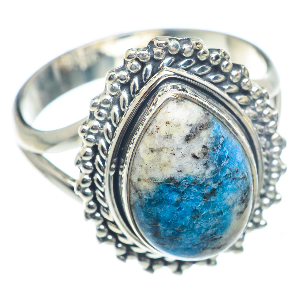 K2 Blue Azurite Rings handcrafted by Ana Silver Co - RING73140