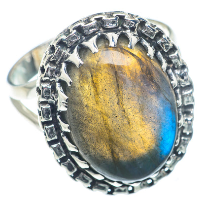 Labradorite Rings handcrafted by Ana Silver Co - RING73146