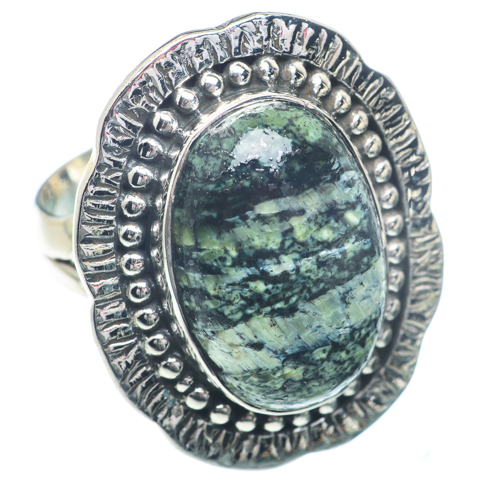 Lizard Jasper Rings handcrafted by Ana Silver Co - RING73148