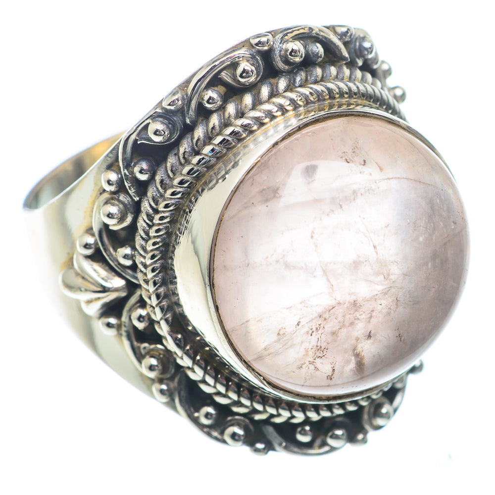 Rose Quartz Rings handcrafted by Ana Silver Co - RING73160