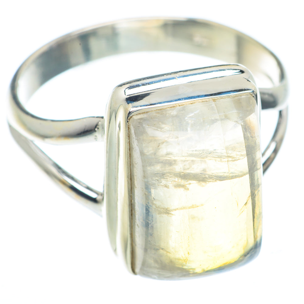 Rainbow Moonstone Rings handcrafted by Ana Silver Co - RING73173