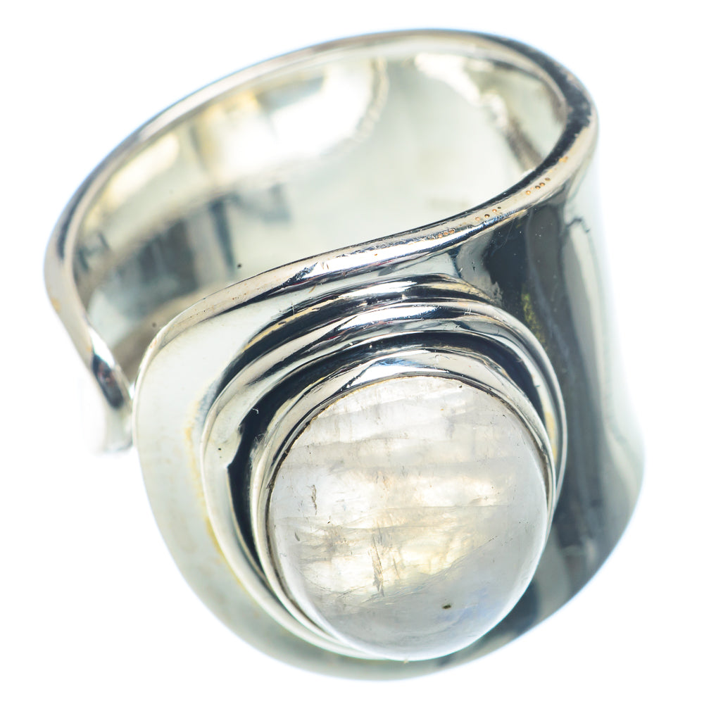 Rainbow Moonstone Rings handcrafted by Ana Silver Co - RING73175