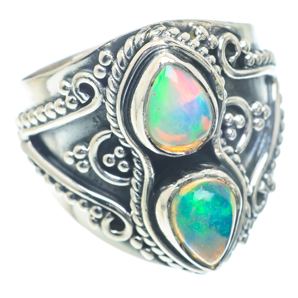 Ethiopian Opal Rings handcrafted by Ana Silver Co - RING73181