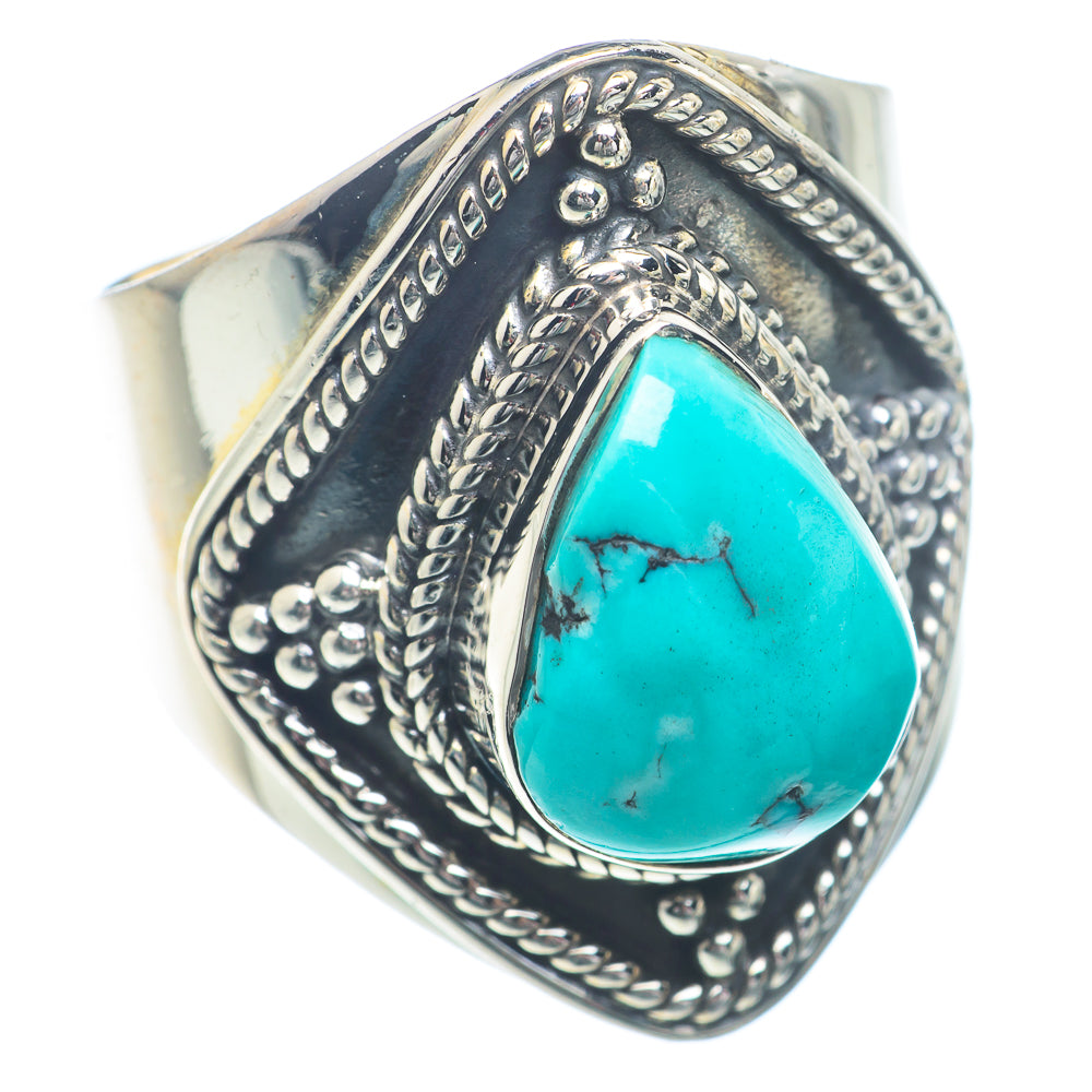 Tibetan Turquoise Rings handcrafted by Ana Silver Co - RING73187