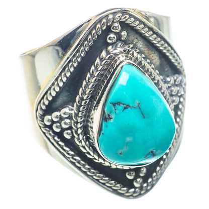 Tibetan Turquoise Rings handcrafted by Ana Silver Co - RING73187